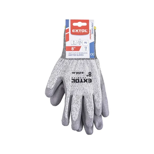 Rukavice s vysokou odolností proti prořezu, polomáčené v pu, velikost 8" EXTOL PREMIUM 8856696