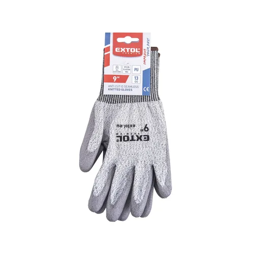 Rukavice s vysokou odolností proti prořezu, polomáčené v pu, velikost 9" EXTOL PREMIUM 8856697