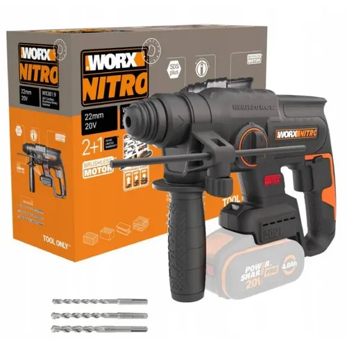 Worx WX381.9 - Aku vrtací kladivo 20V 2,0J - bez akumulátoru - Powershare
