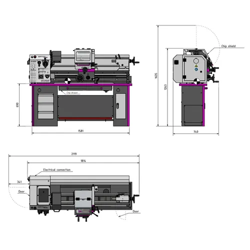 Soustruh OPTIturn TM 3310V 3403027 Optimum