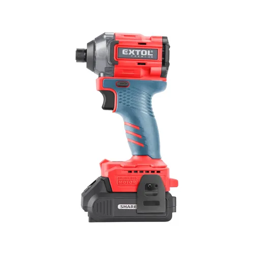Utahovák rázový 1/4" aku share20v, brushless, 2ah EXTOL PREMIUM 8891814
