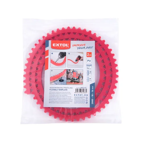 Šablona flexibilní pro frézování křivek, 2000x18x16mm EXTOL PREMIUM 8802140