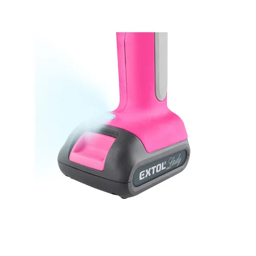 Vrtací šroubovák aku s příklepem, růžový, 12v li-ion, 2000mah, v kufru s nářadím, sada 27ks, extol lady EXTOL LIGHT 402403