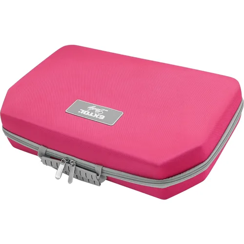 Vrtací šroubovák aku s příklepem, růžový, 12v li-ion, 2000mah, v kufru s nářadím, sada 27ks, extol lady EXTOL LIGHT 402403
