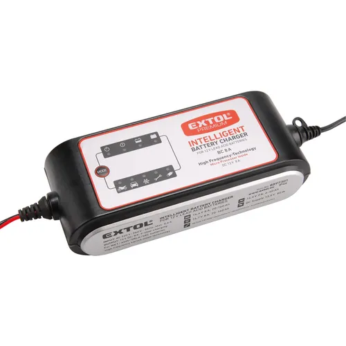 Zrušeno! nahrazeno výrobkem 8897303 autonabíječka 9stupňová, řízená mikroprocesorem, 12v, 8a EXTOL PREMIUM 8897301