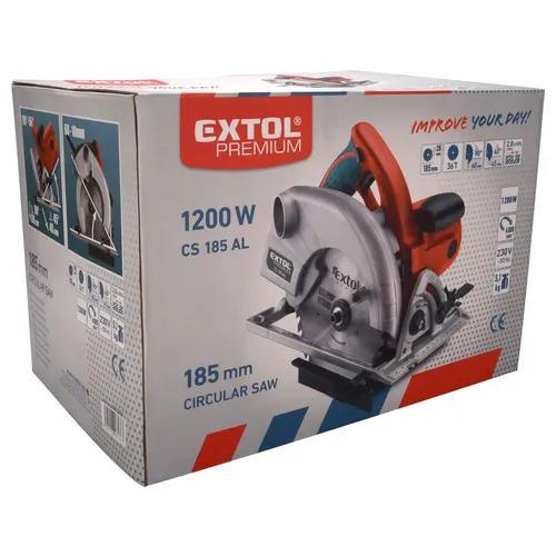 Zrušeno! nahrazeno výrobkem 8893006, pila kotoučová, 185mm, 1200w EXTOL PREMIUM 8893003