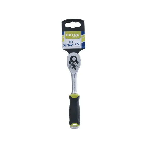 Zrušeno! nahrazeno výrobkem 918000, ráčna, 45 zubů, 1/4', l 153mm, crv EXTOL CRAFT 64031