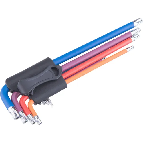 L-klíče torx prodloužené barevné, sada 9ks, s kuličkou, t10-50, s2 FORTUM 8819416
