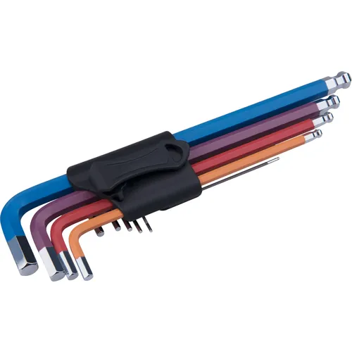 L-klíče imbus prodloužené barevné, sada 9ks, s kuličkou, 1,5-10mm, s2 FORTUM 8819316