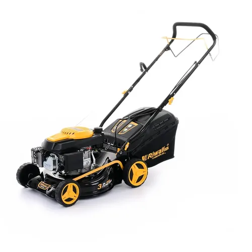 Riwall PRO RPM 4235 multifunkční travní sekačka 3 v 1 s benzinovým motorem a pojezdem