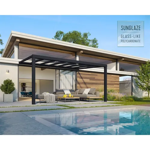 Palram - Canopia Stockholm 3,4 x 5,2 antracit luxusní hliníková (montovaná) pergola
