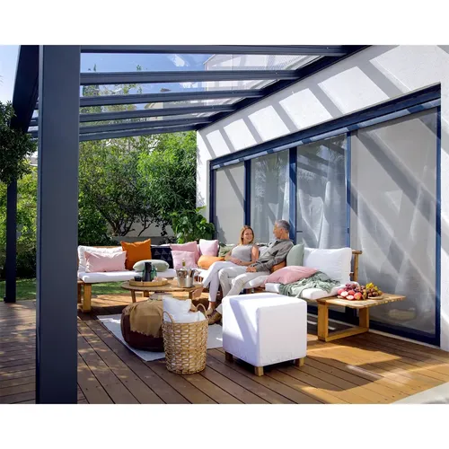Palram - Canopia Stockholm 3,4 x 5,2 antracit luxusní hliníková (montovaná) pergola