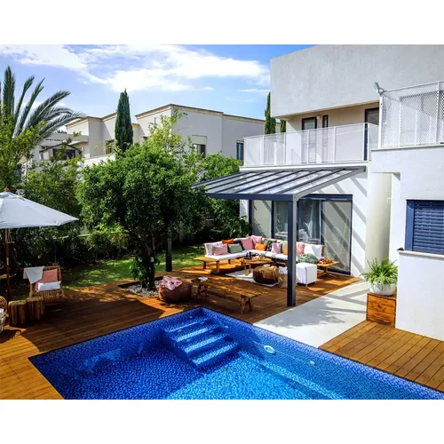 Palram - Canopia Stockholm 3,4 x 5,2 antracit luxusní hliníková (montovaná) pergola