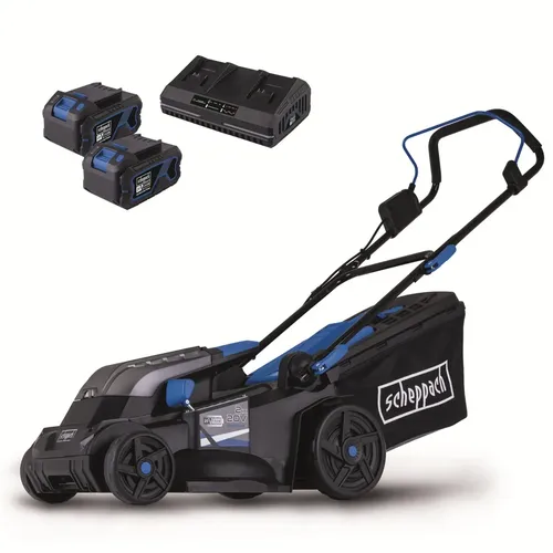 Scheppach BC-MP380-X-SET XL2 aku 2x 20 V IXES sekačka 4v1 s bezuhlíkovým motorem + 2x 4Ah baterie + nabíječka