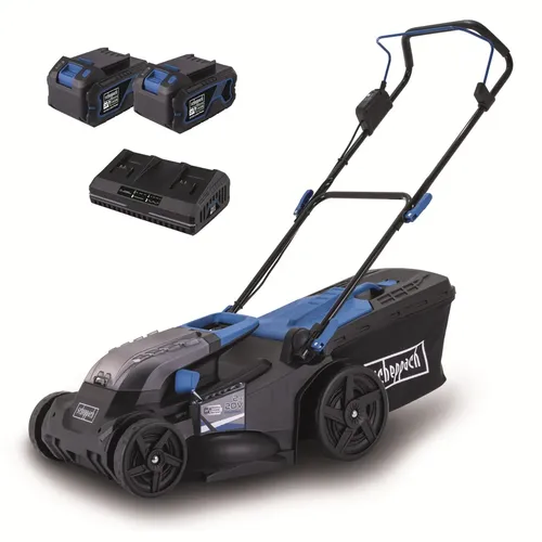 Scheppach BC-MP430-X-SET XL2 aku 2x 20 V IXES sekačka 4v1 s bezuhlíkovým motorem + 2x 4Ah baterie + nabíječka