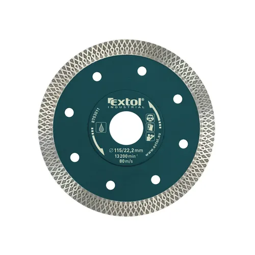 Zrušeno! nahrazeno výrobkem 8703042, kotouč diamantový řezný turbo thin cut, 125x22.2mm EXTOL INDUSTRIAL 8703012