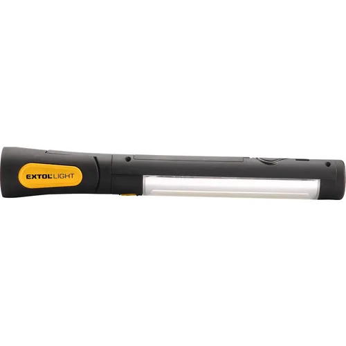 Zrušeno! nahrazeno výrobkem 43155,svítilna 3w+3w cob led s kloubem a magnetem, 3w led - 160lm, 3w cob - 220lm EXTOL LIGHT 43112