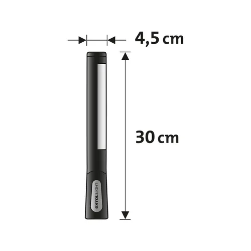 Zrušeno! nahrazeno výrobkem 43155,svítilna 3w+3w cob led s kloubem a magnetem, 3w led - 160lm, 3w cob - 220lm EXTOL LIGHT 43112