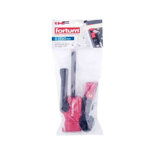 Svěrka přítlačná horizontální - k multif. stolůlm s otvory o 20mm, 0-120mm, extol premium FORTUM 4759992