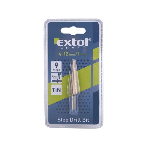 Vrták stupňovitý, o 4-12mm, hss EXTOL CRAFT 20051