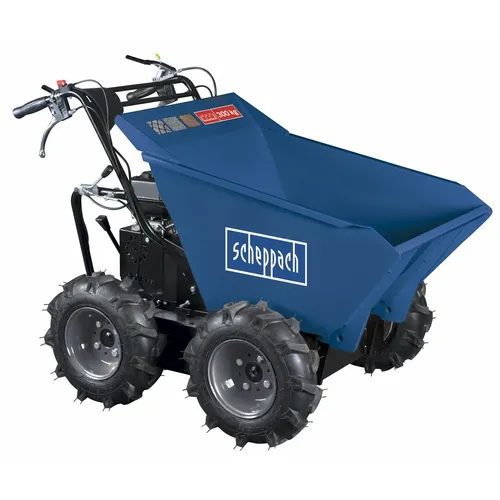 Scheppach DP 3000 - kolový přepravník 4x4 s nosností 300 kg a mechanickým sklápěním korby