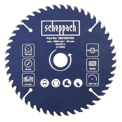 Scheppach pilový kotouč 160/20mm, 48z pro DIVAR 55 / PL 55