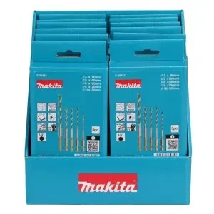 Makita E-25373 sada vrtáků TCT se stopkou 1/4" multimateriál 12 sad v displeji STOP