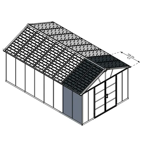 Palram - Canopia Rozšiřovací modul 11x4,1 pro domky série Yukon 11 (antracit)
