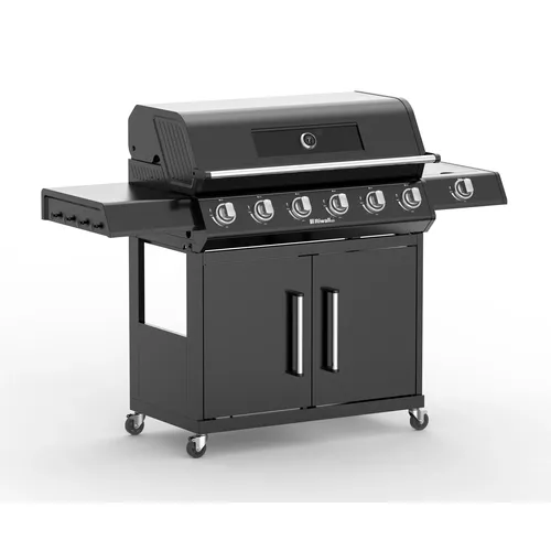 Riwall PRO RGG 61 EXL luxusní plynový gril 24 kW se šesti hořáky a bočním vařičem