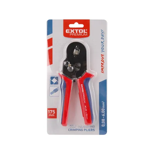 Kleště lisovací/krimpovací na dutinkové konektory čtyřhran, 0,25-10mm2 EXTOL PREMIUM 8831132