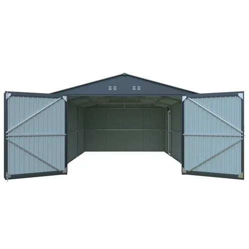 Riwall PRO RMCG 20x13 Anthracite kovová garáž 3,8 x 6 m se sedlovou střechou Antracit