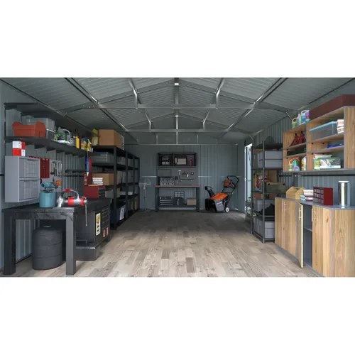 Riwall PRO RMCG 20x13 Anthracite kovová garáž 3,8 x 6 m se sedlovou střechou Antracit