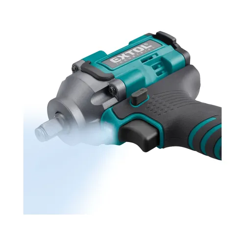 Utahovák rázový 1/2" aku share20v, 500nm, brushless, 2ah EXTOL INDUSTRIAL 8791814
