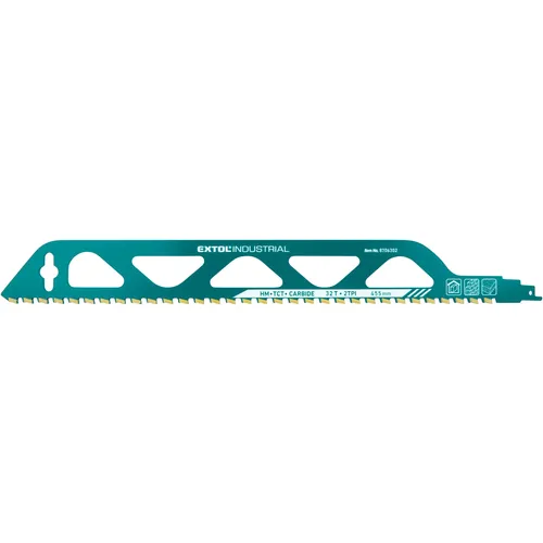 Plátek do pily ocasky s sk zuby, 455x50x2,5mm EXTOL INDUSTRIAL 8706302