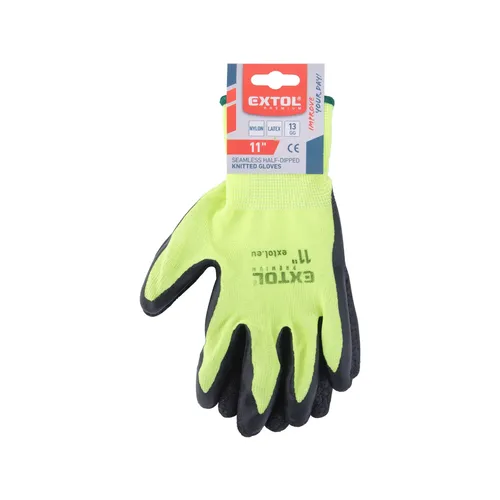 Rukavice nylonové, bezešvé, polomáčené v latexu, velikost 11" EXTOL PREMIUM 8856647
