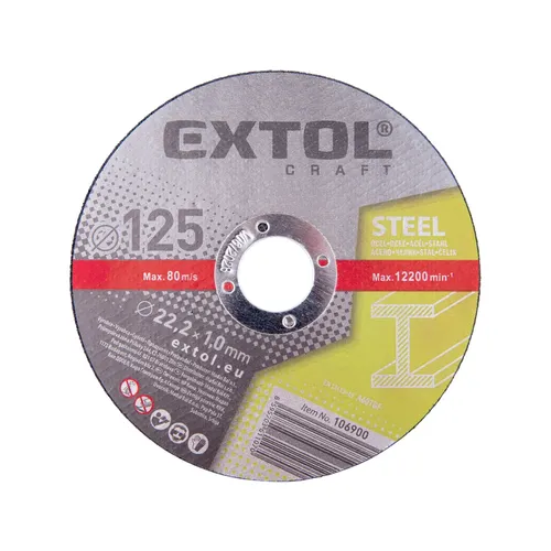 Kotouč řezný na kov 20ks, o 125x1,0x22,2mm EXTOL CRAFT 106903