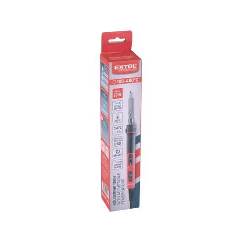 Páječka hrotová s regulací a kalibrací, 70w EXTOL PREMIUM 8894511