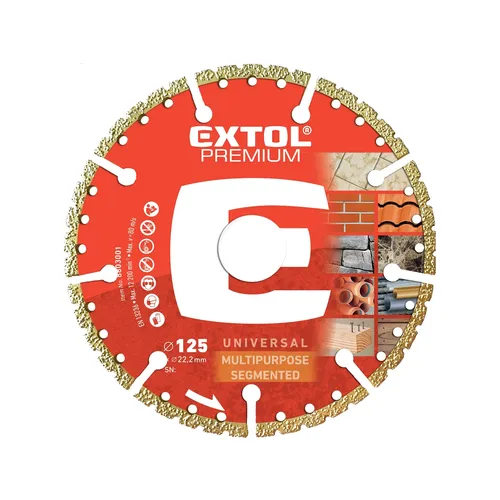 Kotouč řezný diamantový multi univerzální, o125x2,4x22,2mm EXTOL PREMIUM 8803001