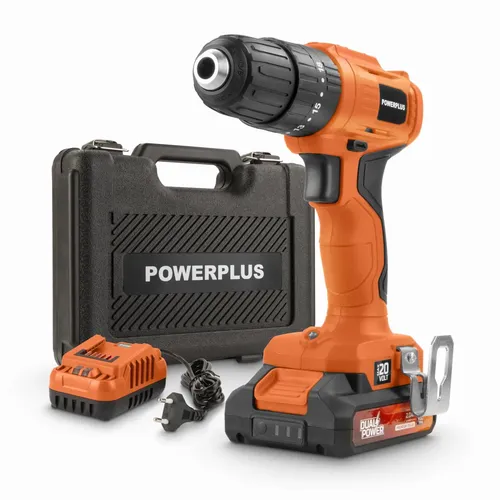 Aku šroubovák / vrtačka s příklepem 20V SET Powerplus POWDPO1110