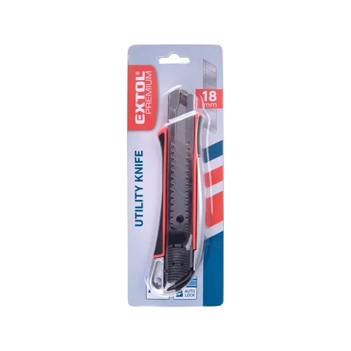 Nůž ulamovací kovový s výztuhou, 18mm auto-lock EXTOL PREMIUM 8855024