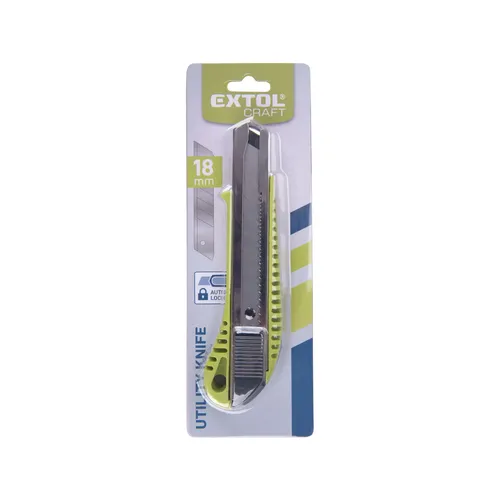 Nůž ulamovací s kovovou výztuhou, 18mm auto-lock EXTOL CRAFT 955006