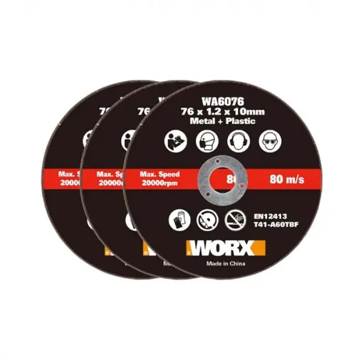 Worx WA6076.3 - Kotouč na řezání kovů pro WX801 Ø 76mm 3ks