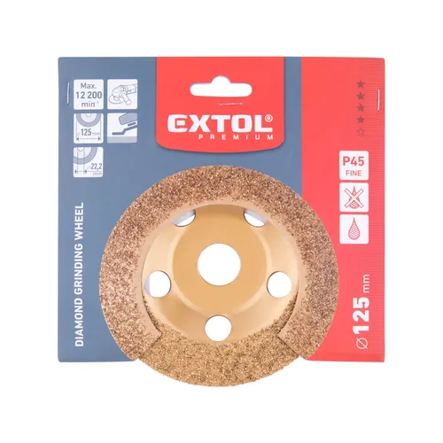 Kotouč diamantový brusný, o125x22,2mm, jemný p45 EXTOL PREMIUM 8803137