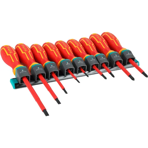 Šroubováky elektrikářské 1000v, vde, sada 9ks, industrial TOTAL THTIS596