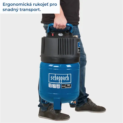 Scheppach HC 24 V bezolejový vertikální kompresor 24 l