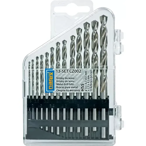 Sada vybrušovaných vrtáků do kovu HSS CZ002 13-SET CZ002 NAREX