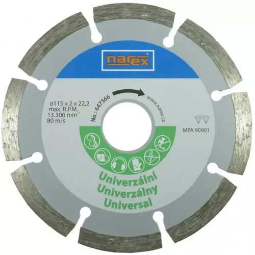 Diamantový řezný kotouč - universal sintrovaný Dia 115 Universal NAREX