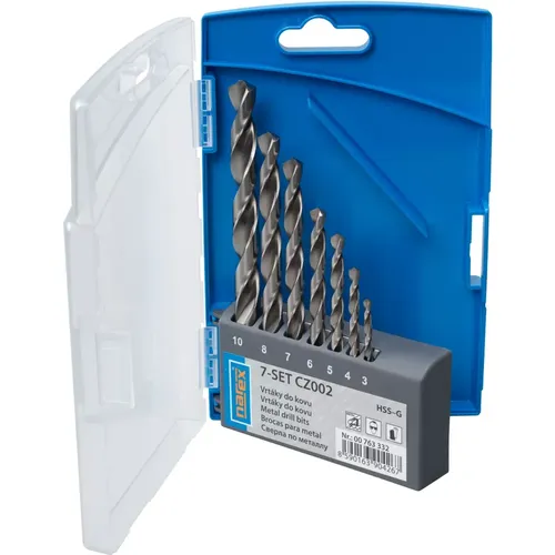 Sada vybrušovaných vrtáků do kovu HSS CZ002 7-SET CZ 002 NAREX