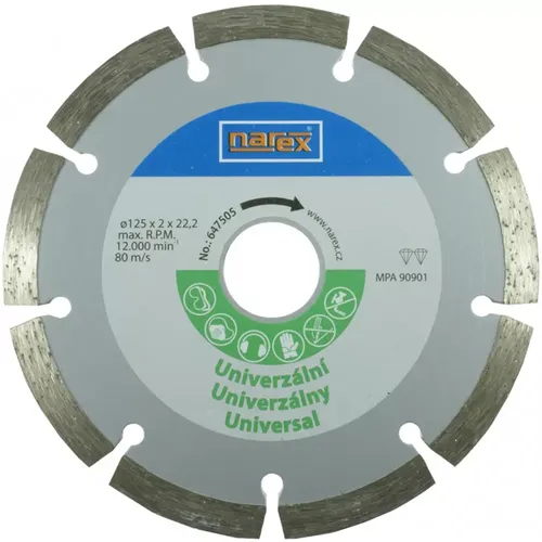 Diamantový řezný kotouč - universal sintrovaný Dia 125 Universal NAREX