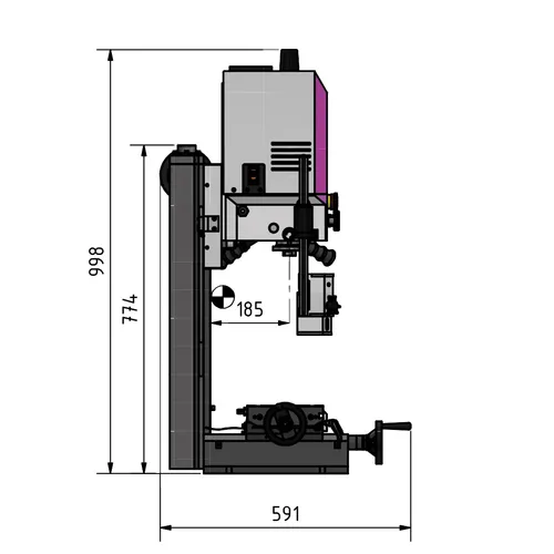Vrtačko-frézka OPTImill MH 2 DV 3337126 Optimum